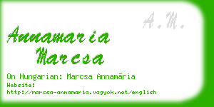 annamaria marcsa business card