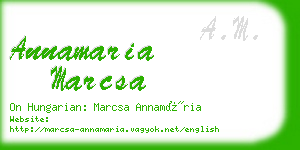 annamaria marcsa business card